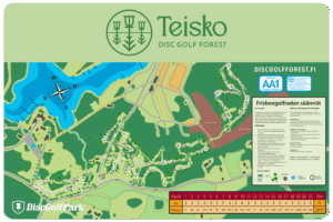 Teisko Discgolf Forest ratakartta