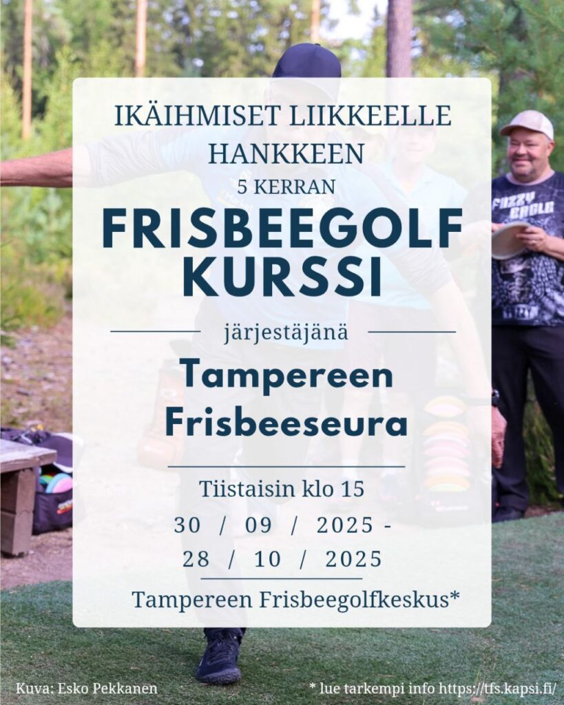 frisbeegolfkurssi ikaihmiset liikkeelle